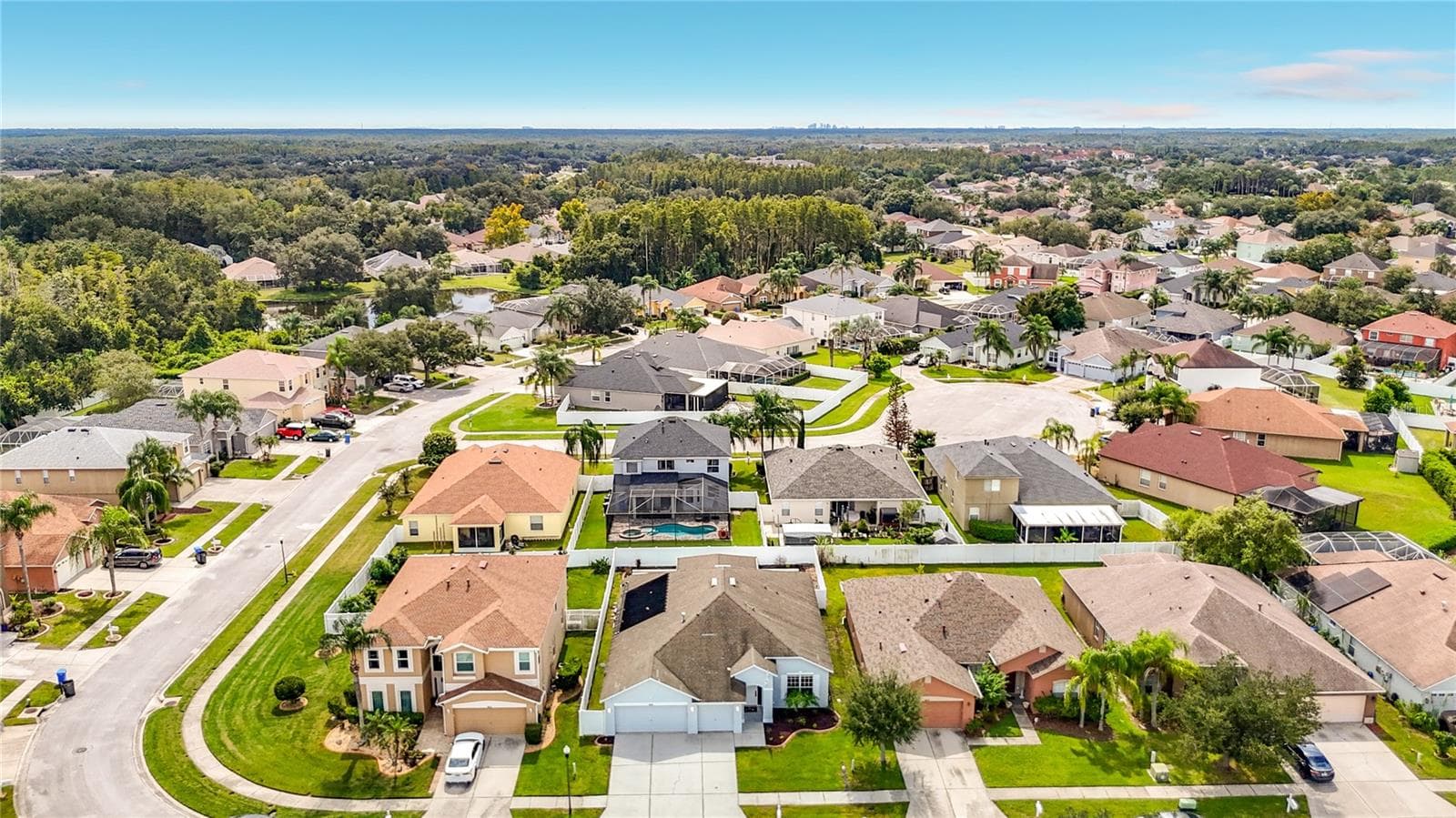 Aerial View Southwest Downtown Tampa in the distance - 18316 CYPRESS HAVEN DR, TAMPA
