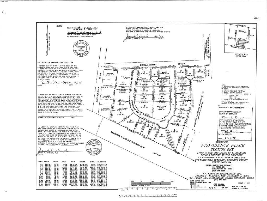 plat map lot 5 - 813 Covenant Way, Laurinburg