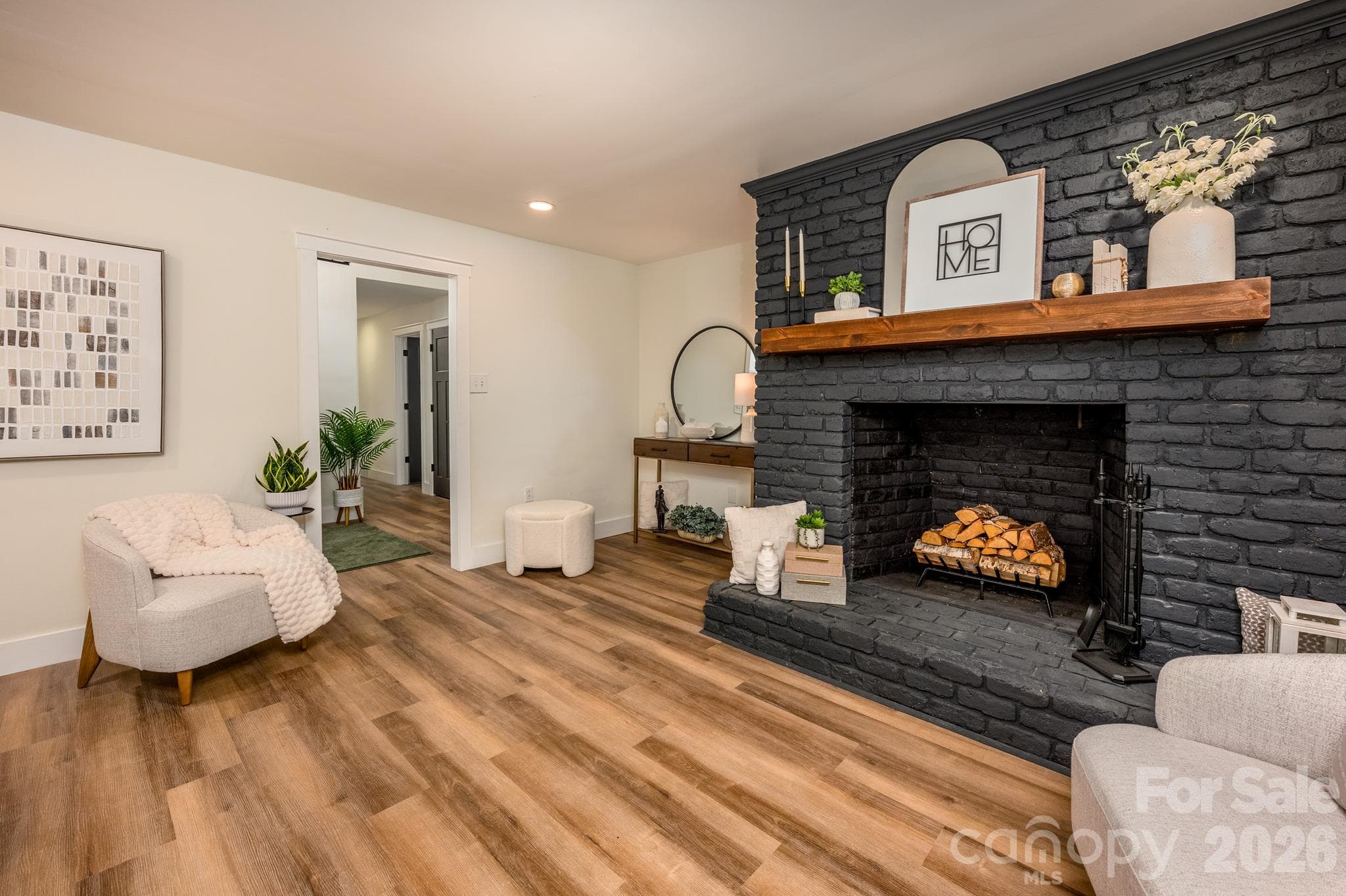 warm and cozy den with wood burning FP - 508 Berkshire Drive, Statesville