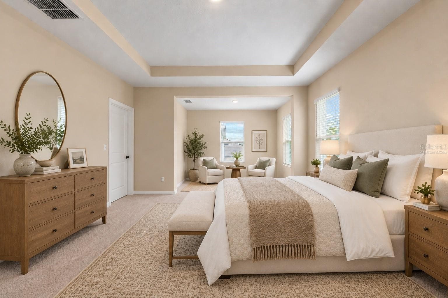 Virtually Staged - Primary Bedroom - 13071 BROOKSIDE MOSS DR, RIVERVIEW