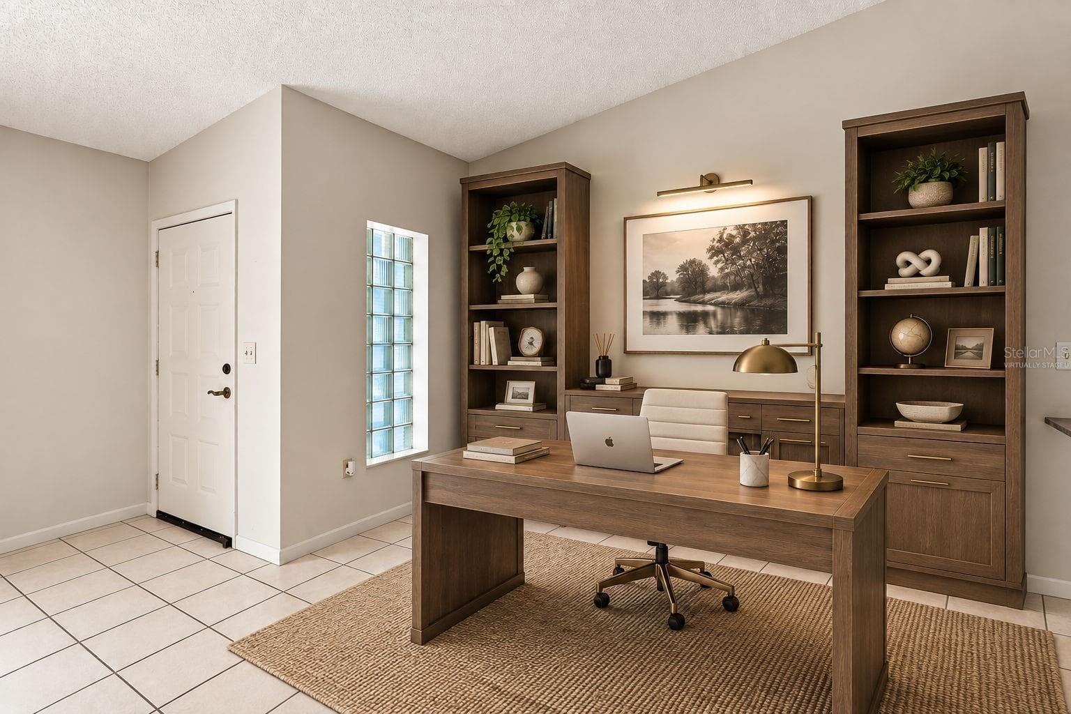 virtually staged office nook - 3380 CRYSTAL CT E #P, PALM HARBOR