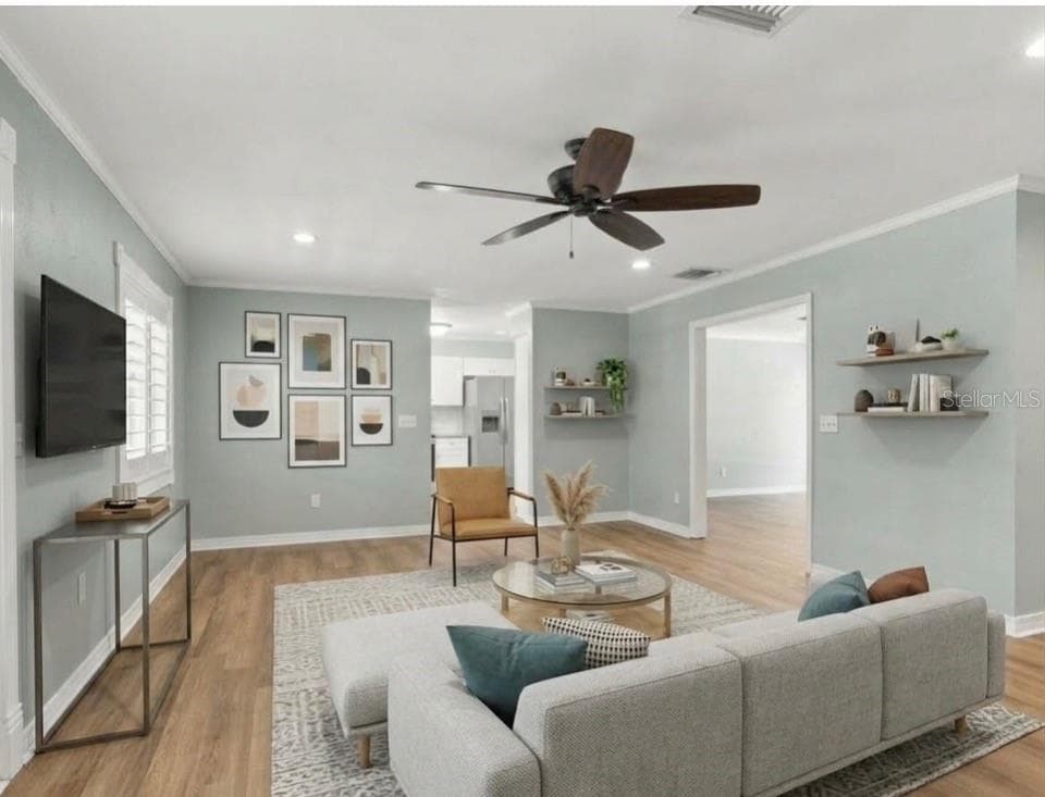 Living Rm / AI Staged - 11626 CARROLLWOOD DR, TAMPA