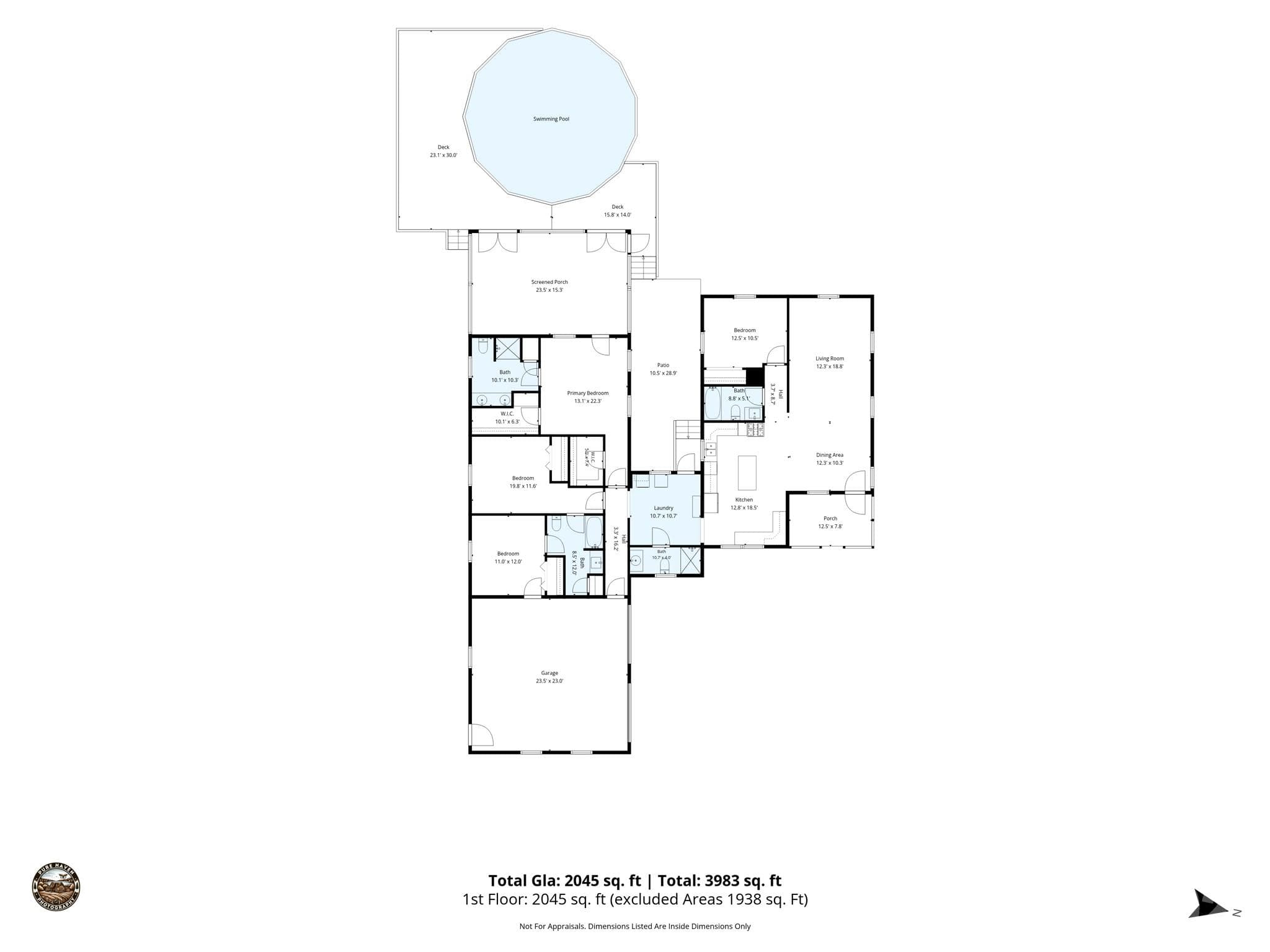 Approx. room measurements - 131 Burch Hutchins Road, Forest City