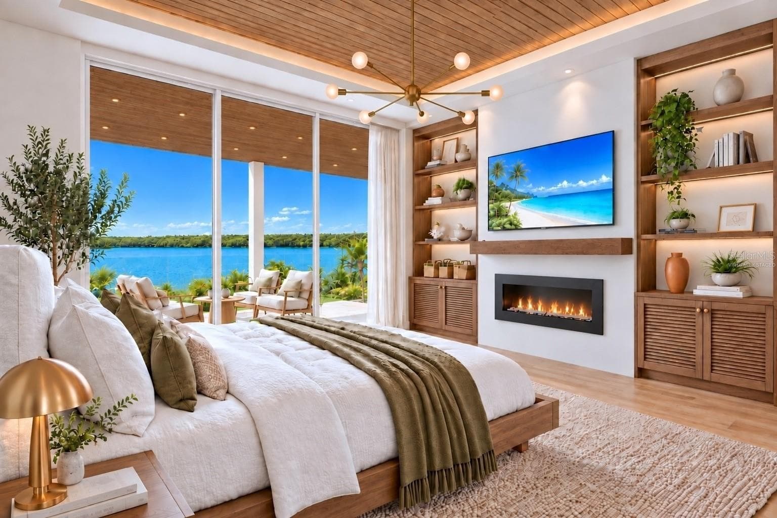 Primary bedroom. Virtually staged. - 1386 TANGIER WAY, SARASOTA