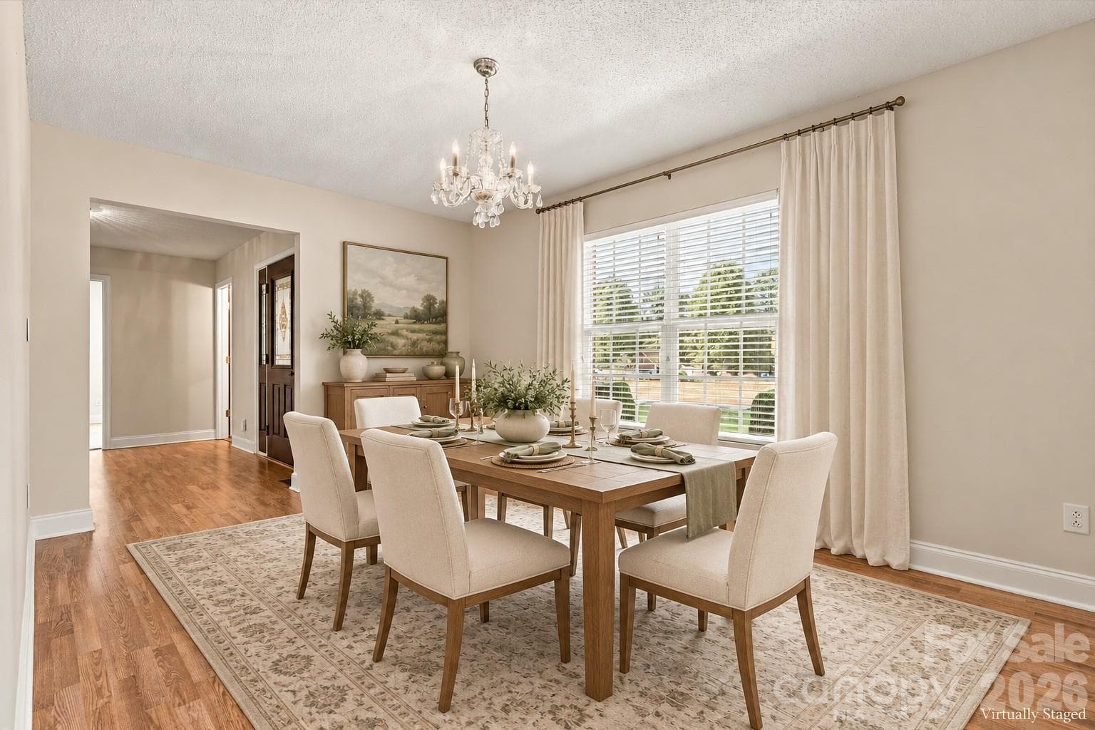Virtually Staged Dining Room - 3656 Woodgreen Drive, Lincolnton