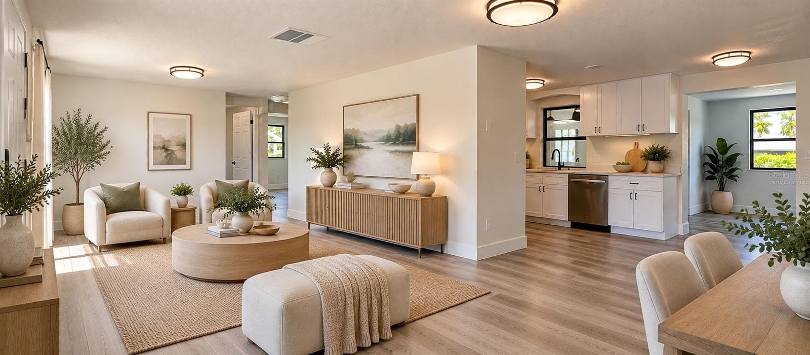 Great room Virtually Staged - 3708 HOLIDAY LAKE DR, HOLIDAY