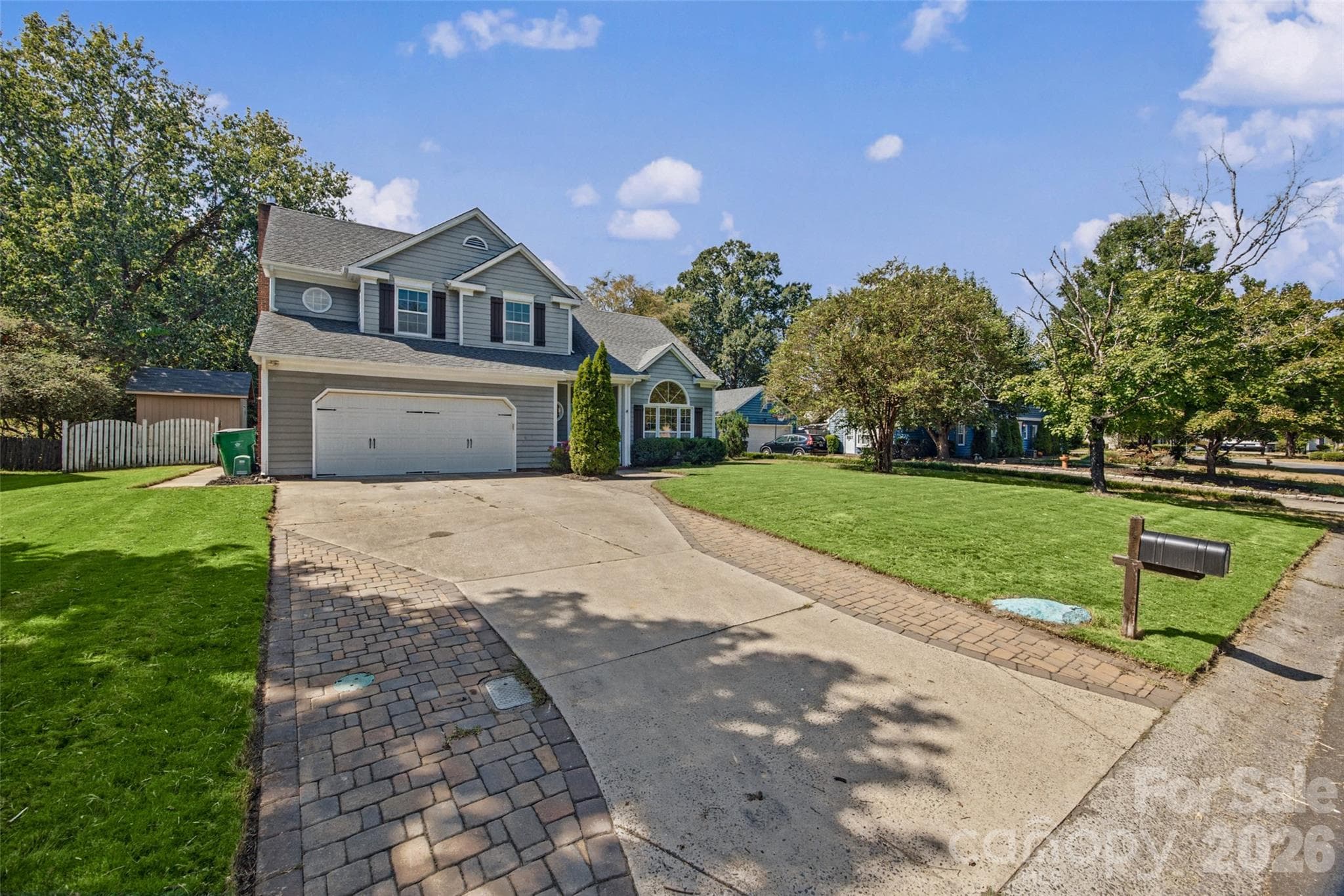 Driveway with Pavers - 12600 Parks Farm Lane, Charlotte