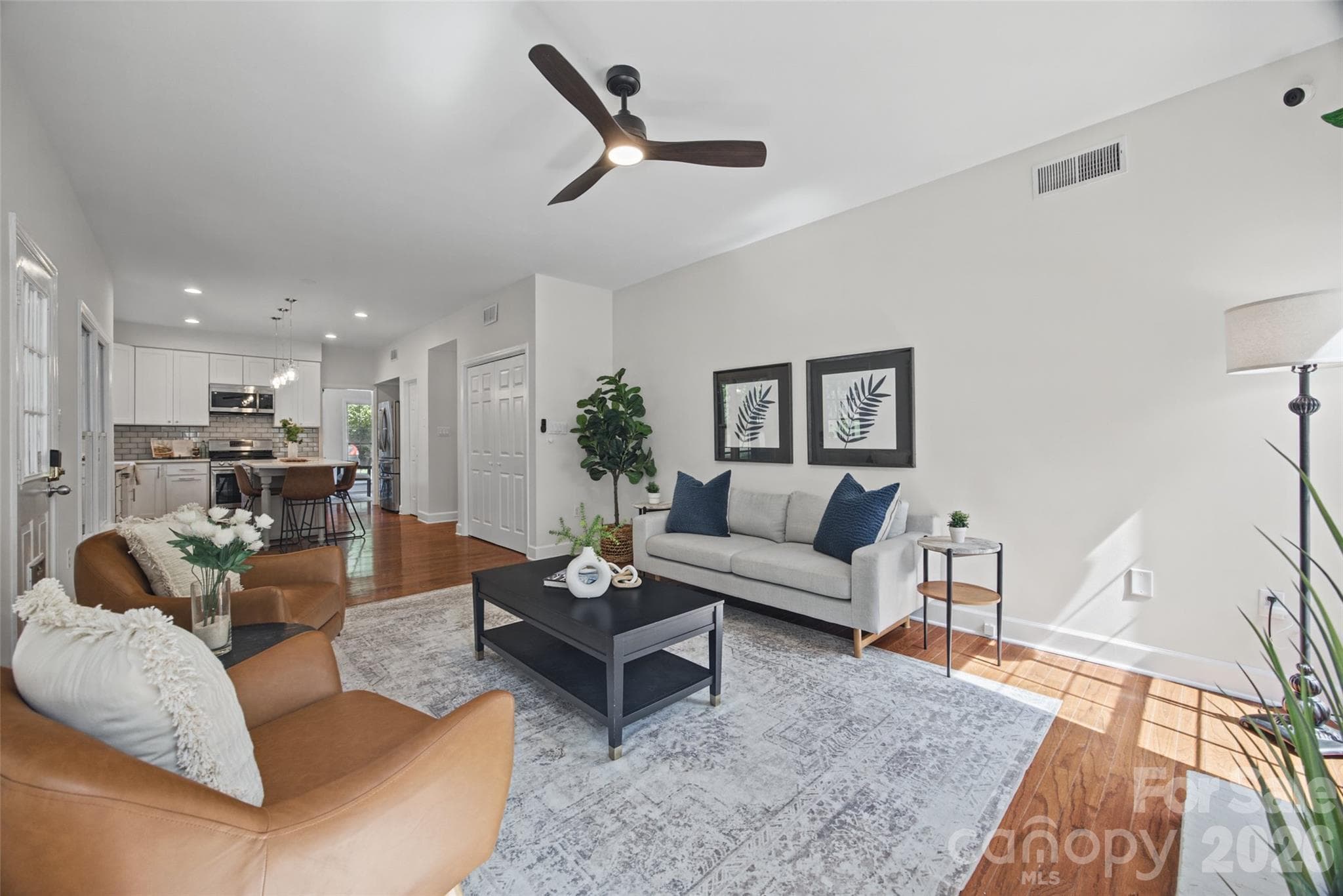 Family Room/View into Kitchen - 12600 Parks Farm Lane, Charlotte