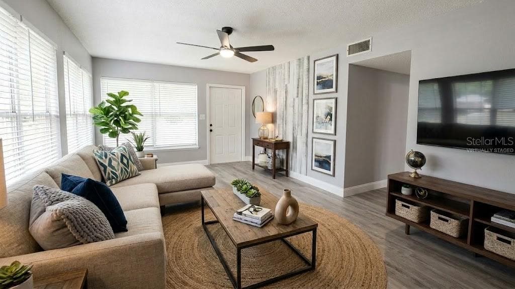 Virtually Staged Living RM - 111 145TH AVE E #4, MADEIRA BEACH