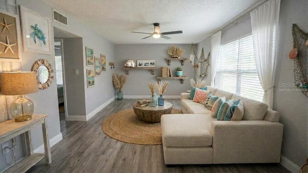 Virtually Staged Living RM - 111 145TH AVE E #4, MADEIRA BEACH