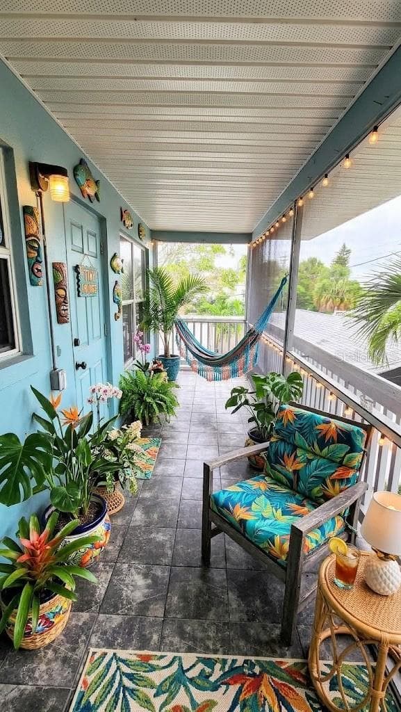 Virtually Staged Back Porch - 111 145TH AVE E #4, MADEIRA BEACH