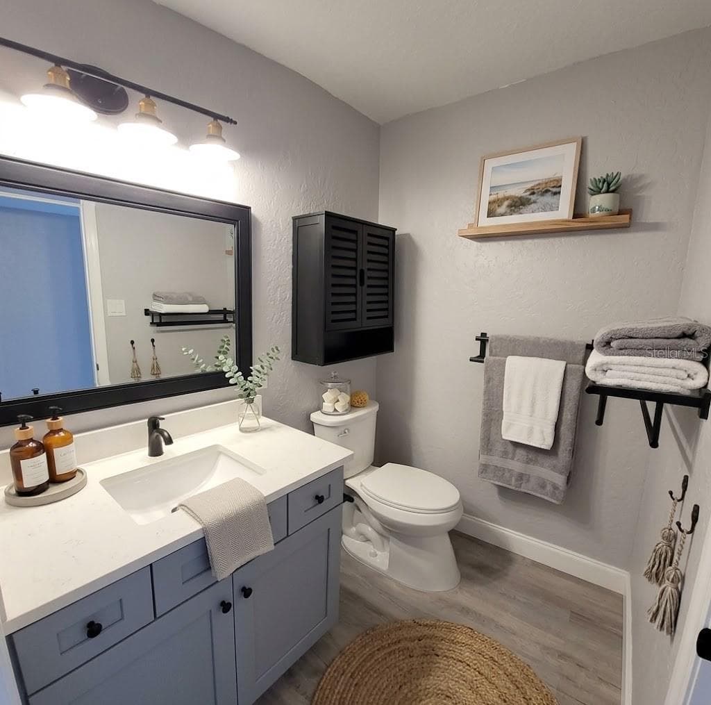 Virtually Staged Bathroom - 111 145TH AVE E #4, MADEIRA BEACH