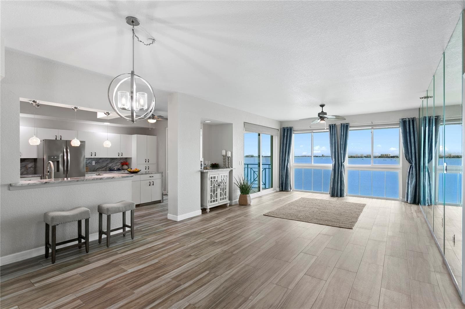Living Area looking at Boca Ciera Bay - 4717 DOLPHIN CAY LN S #503, ST PETERSBURG