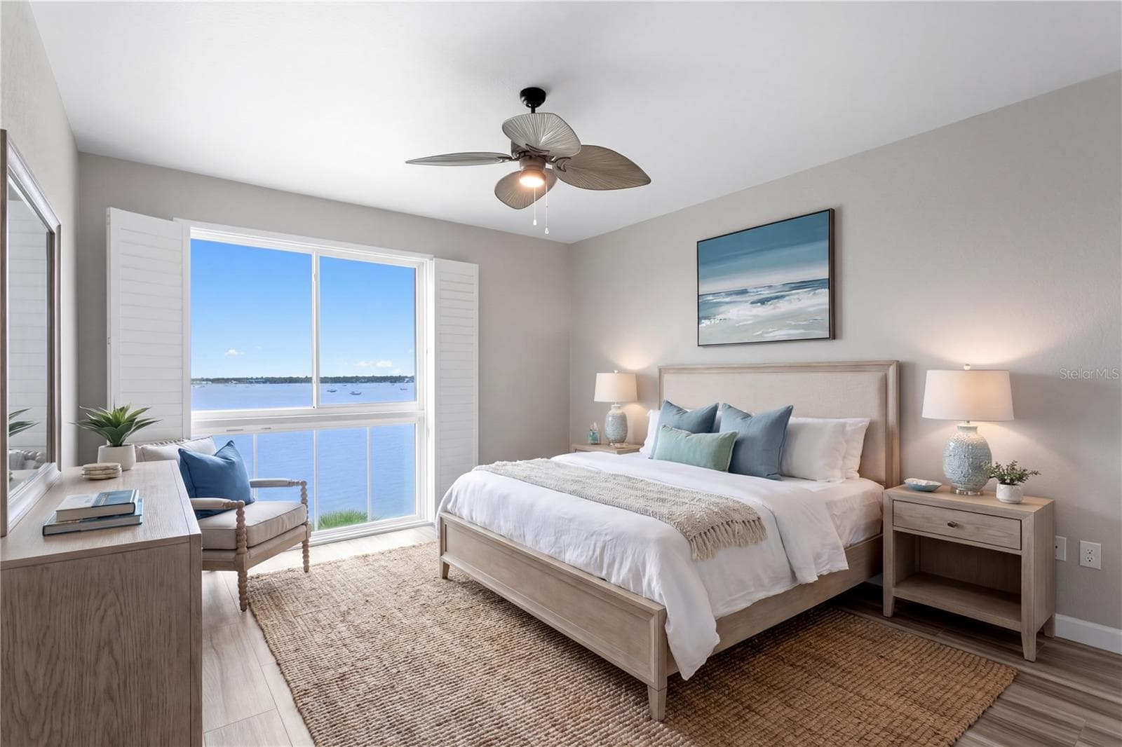 Staged Primary Bedroom - 4717 DOLPHIN CAY LN S #503, ST PETERSBURG