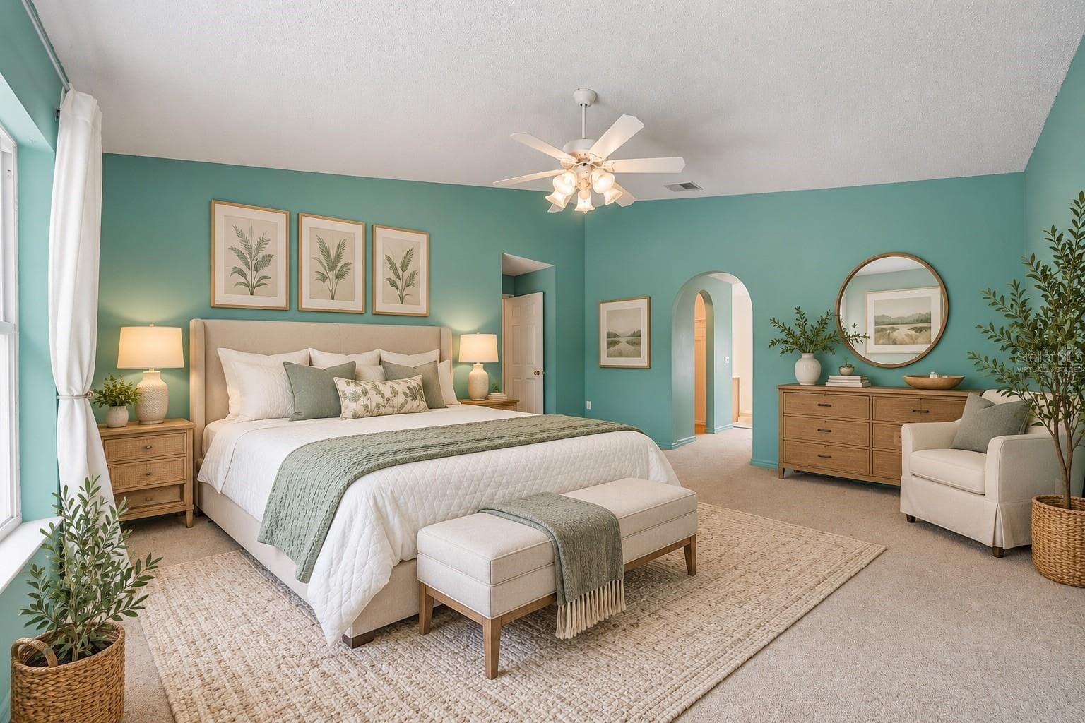 Primary Bedroom - Virtually Staged - 6526 POMEROY CIR, ORLANDO
