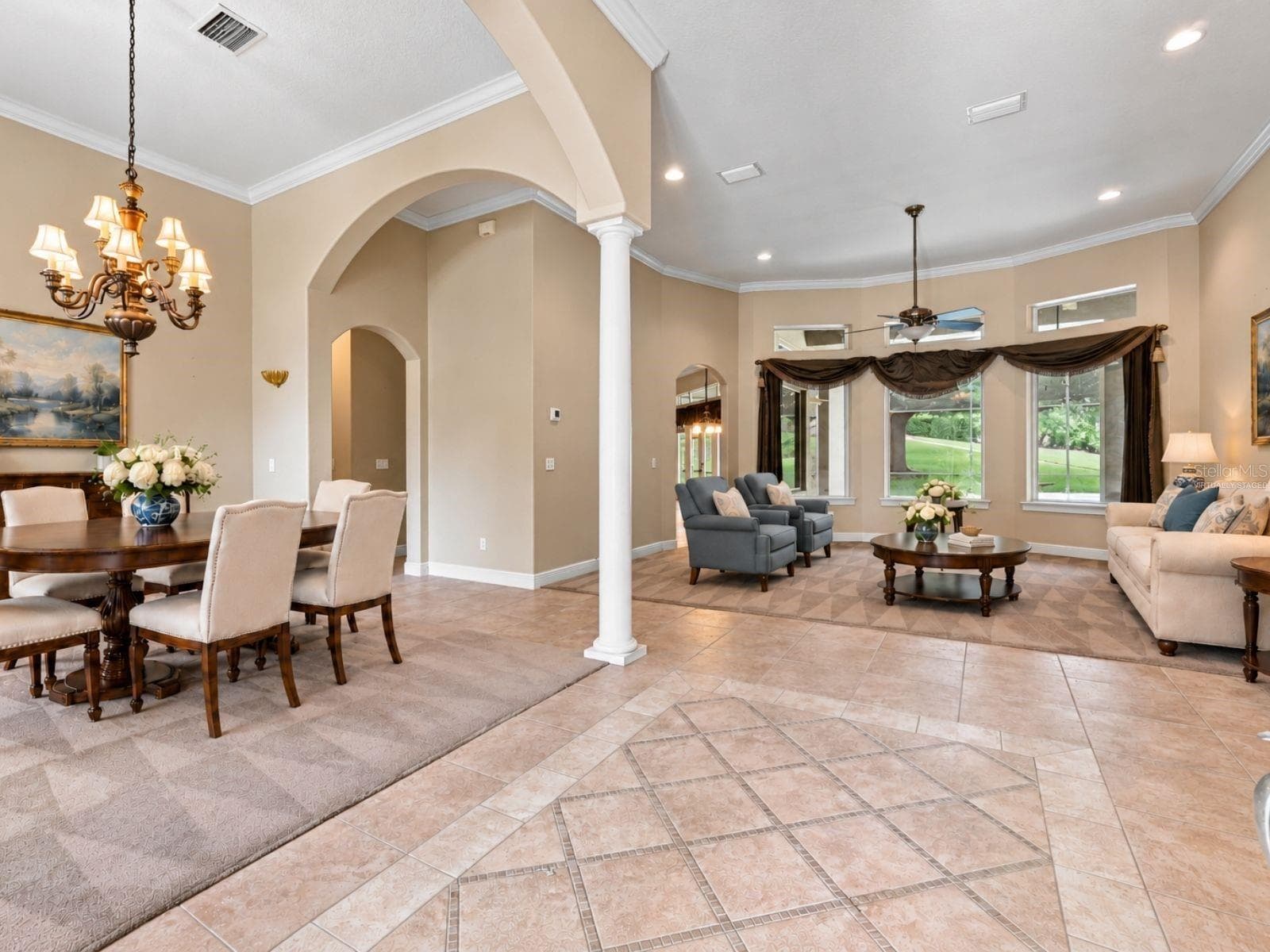 virtually staged Formal Area Entance - 17535 COBBLESTONE LN, CLERMONT