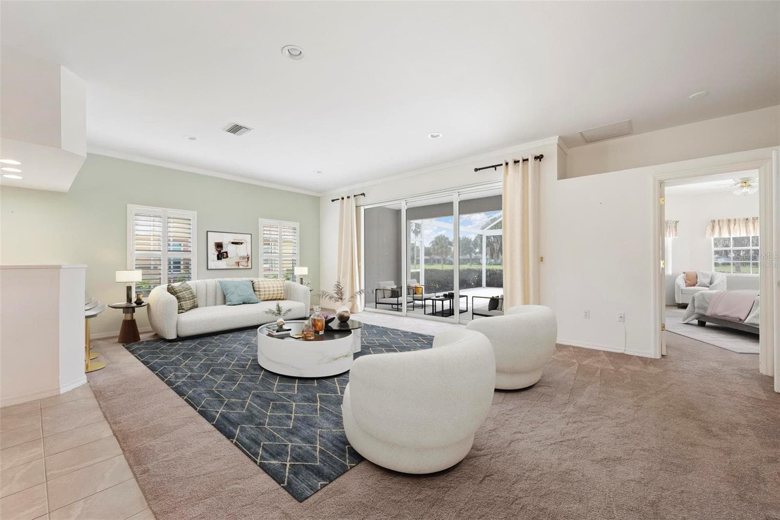 Virtually Staged - Living Room - 613 KHYBER LN, VENICE