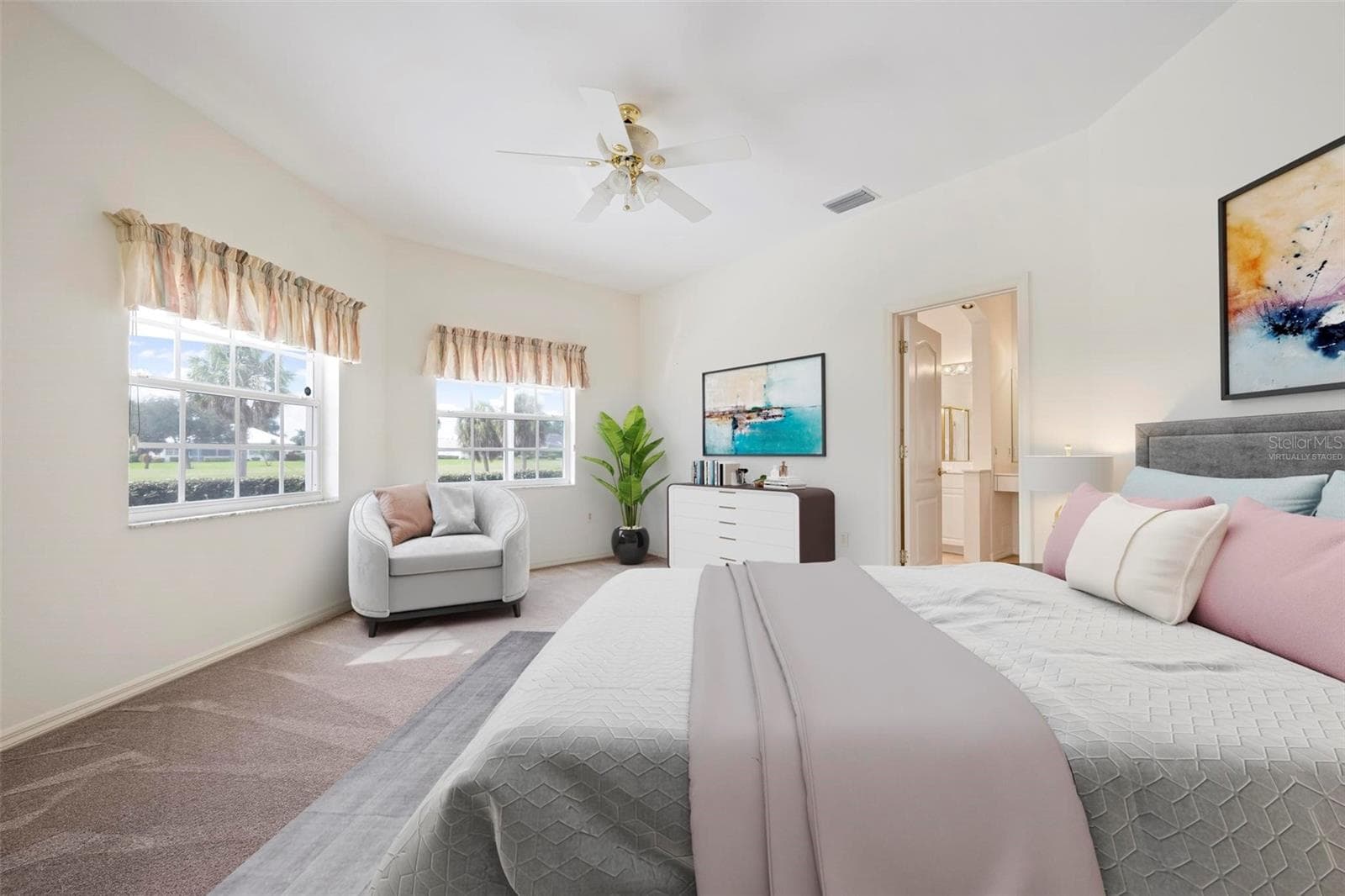 Virtually Staged - Primary Bedroom - 613 KHYBER LN, VENICE