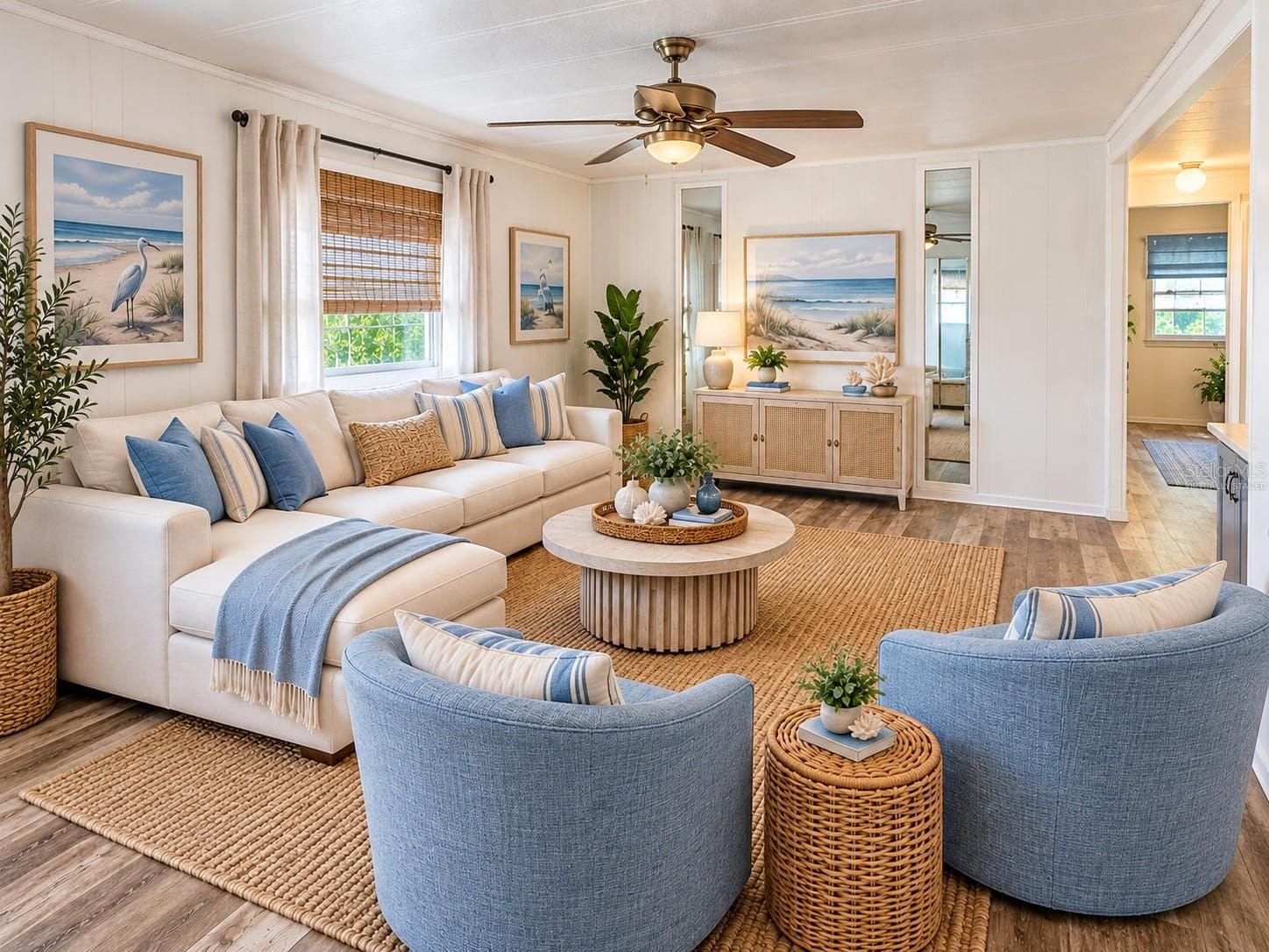 Virtually Staged  Living Room - 808 53RD AVE E #191, BRADENTON