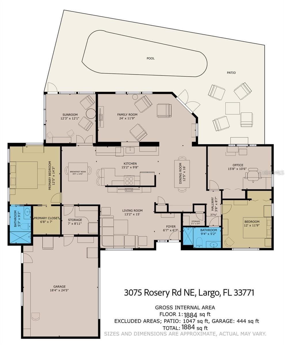 Single Family Residence at 3075 ROSERY RD NE, LARGO, photo 2 of 36