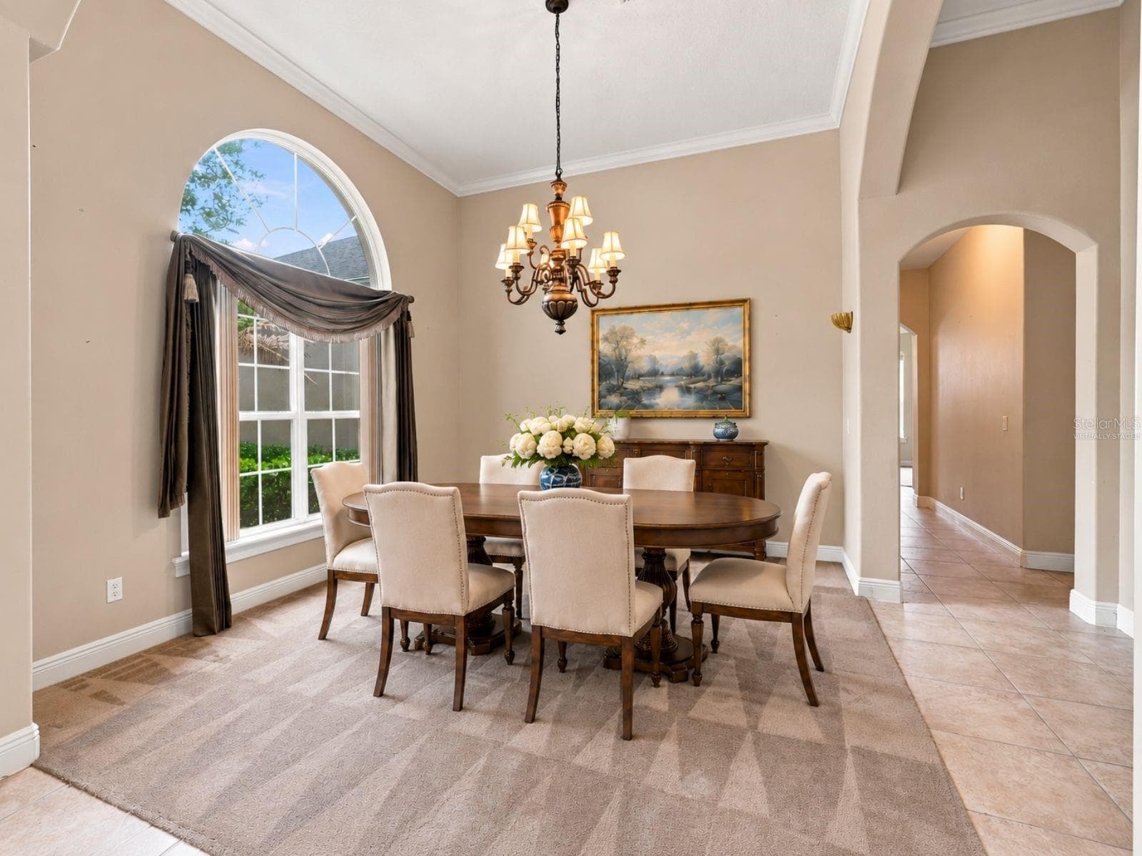 Virtually Staged Formal Dining Room - 17535 COBBLESTONE LN, CLERMONT