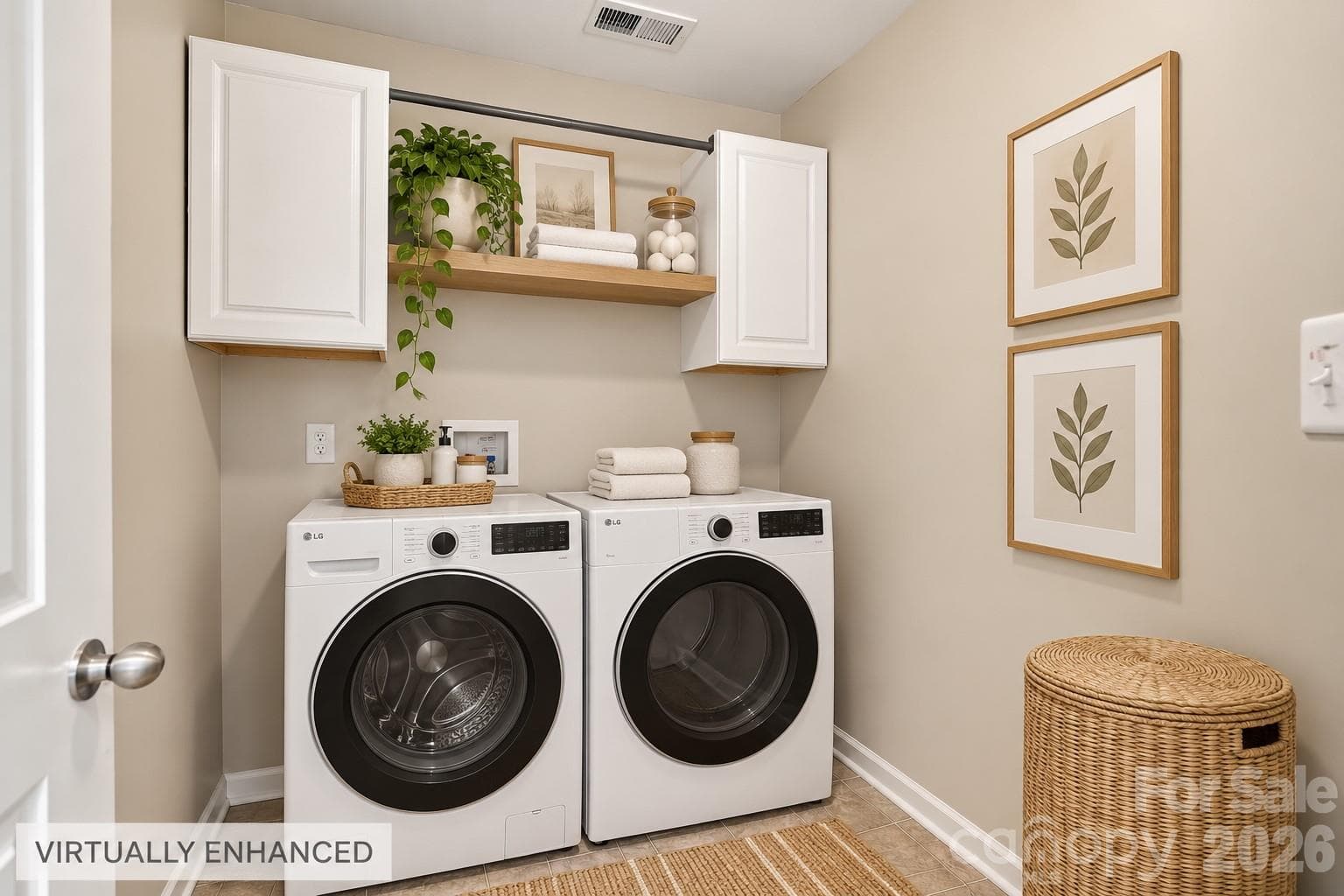 Virtually enhanced laundry room - 14902 Brotherly Lane, Charlotte