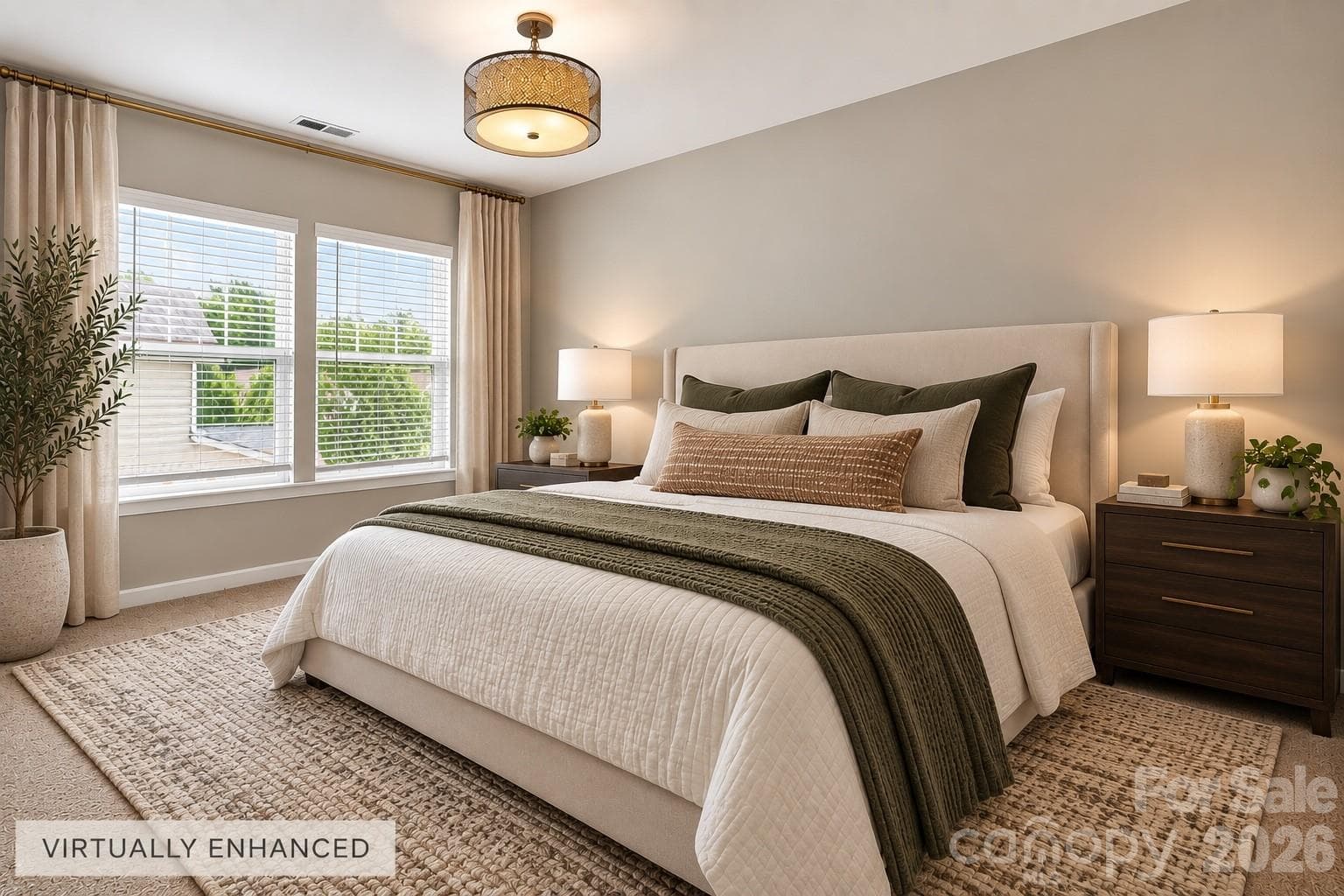 Virtually enhanced bedroom 2 - 14902 Brotherly Lane, Charlotte