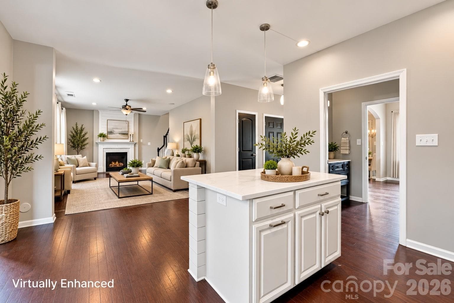 Virtually enhanced kitchen - 14902 Brotherly Lane, Charlotte