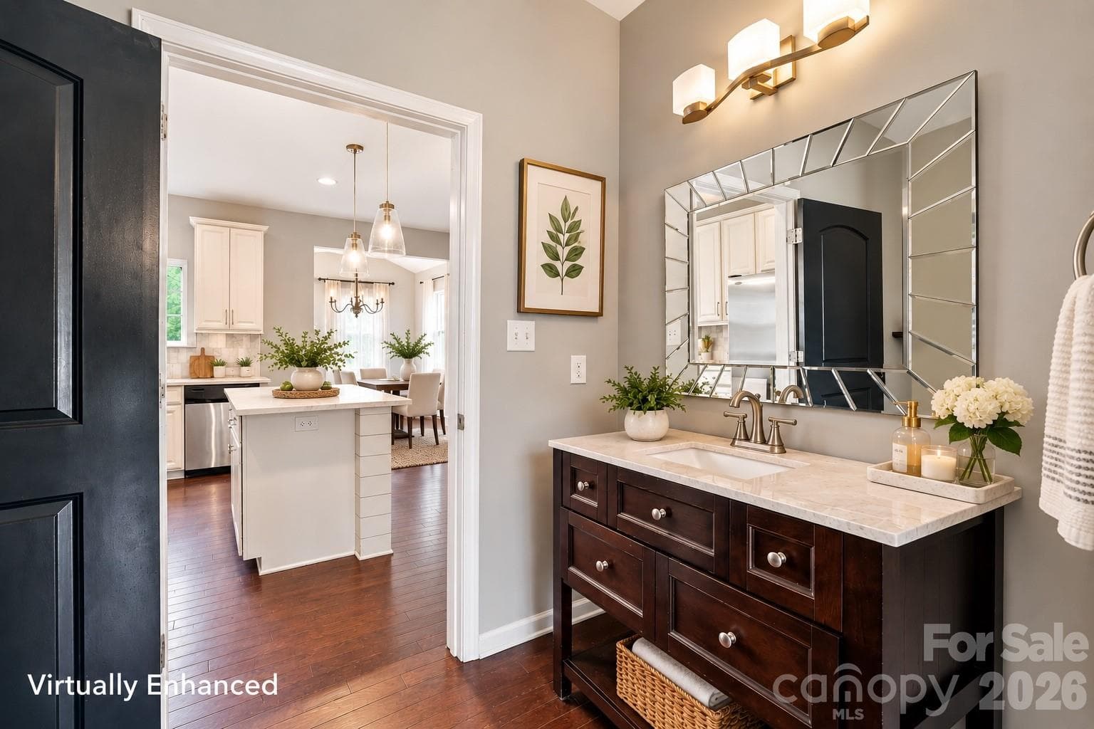 Virtually enhanced half bath - 14902 Brotherly Lane, Charlotte