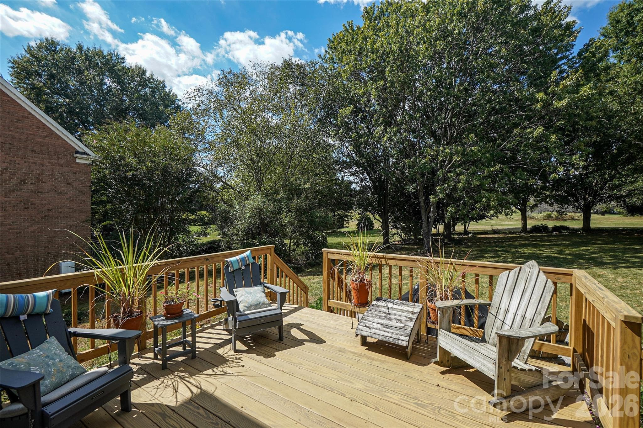 Deck View of Private Yard - 8120 Glamorgan Lane, Matthews