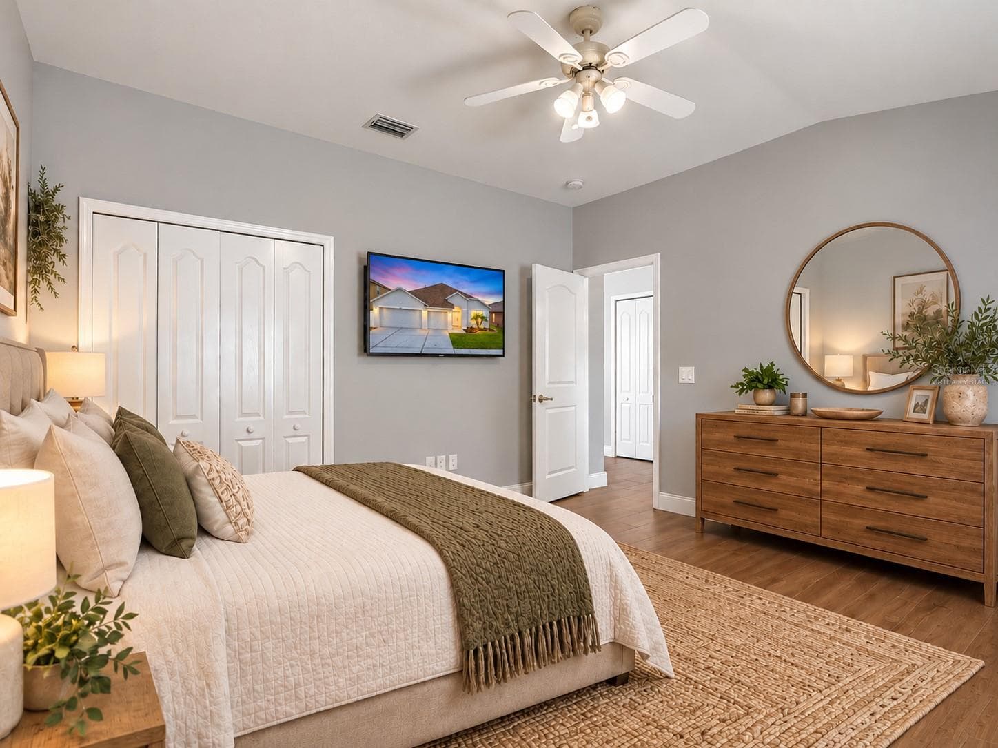 Bedroom 2 - Virtually Staged - 18316 CYPRESS HAVEN DR, TAMPA