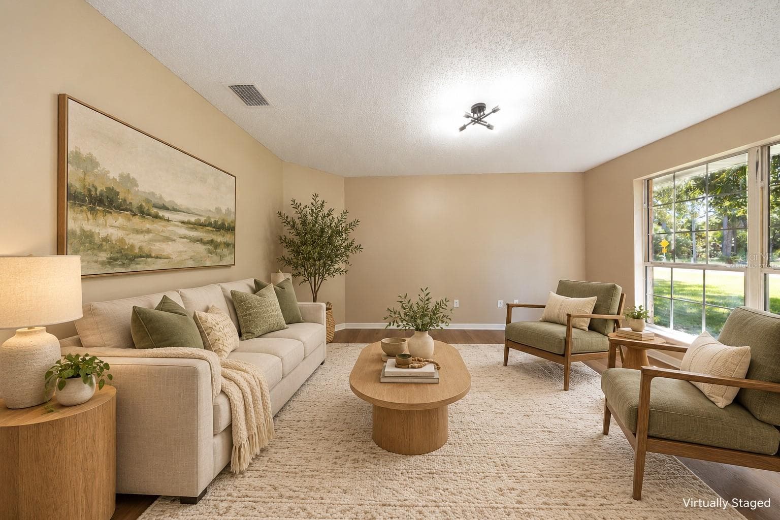 Virtually Staged- Formal Living Room. It can be an office or another purpose room. - 71 RANDOLPH DR, PALM COAST