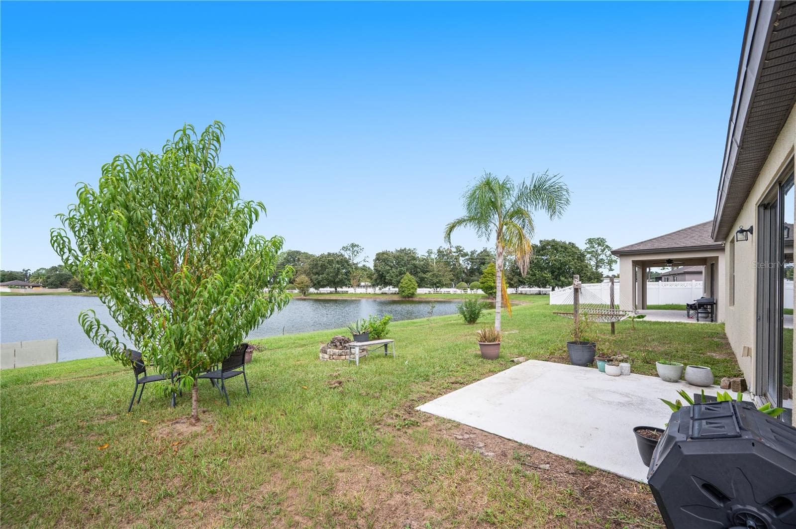 Backyard Pond View - 8751 RINDGE RD, POLK CITY