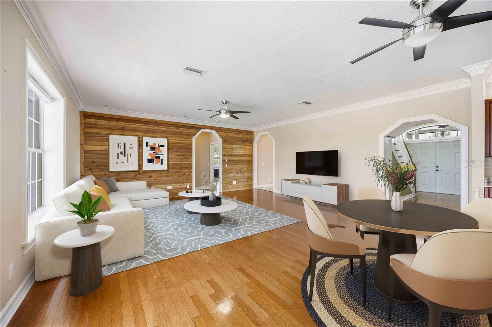 Virtually staged family room - 8543 SW AVIARY RD, ARCADIA