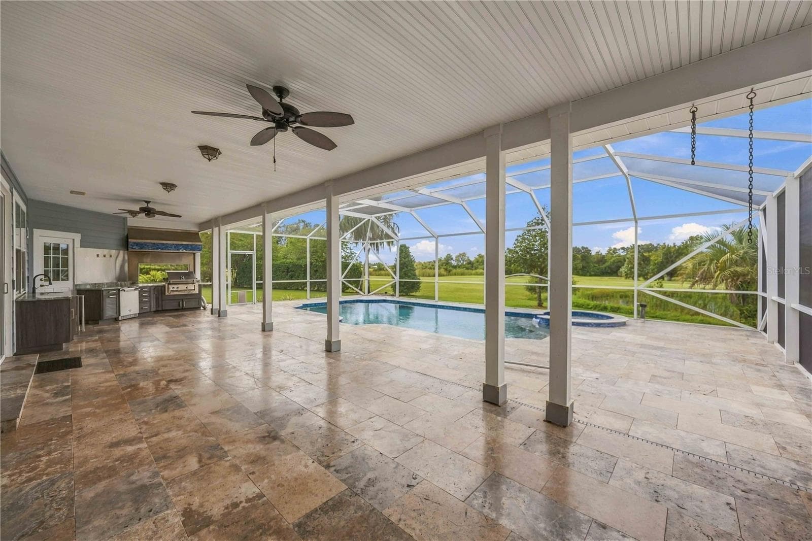 Covered lanai - 8543 SW AVIARY RD, ARCADIA