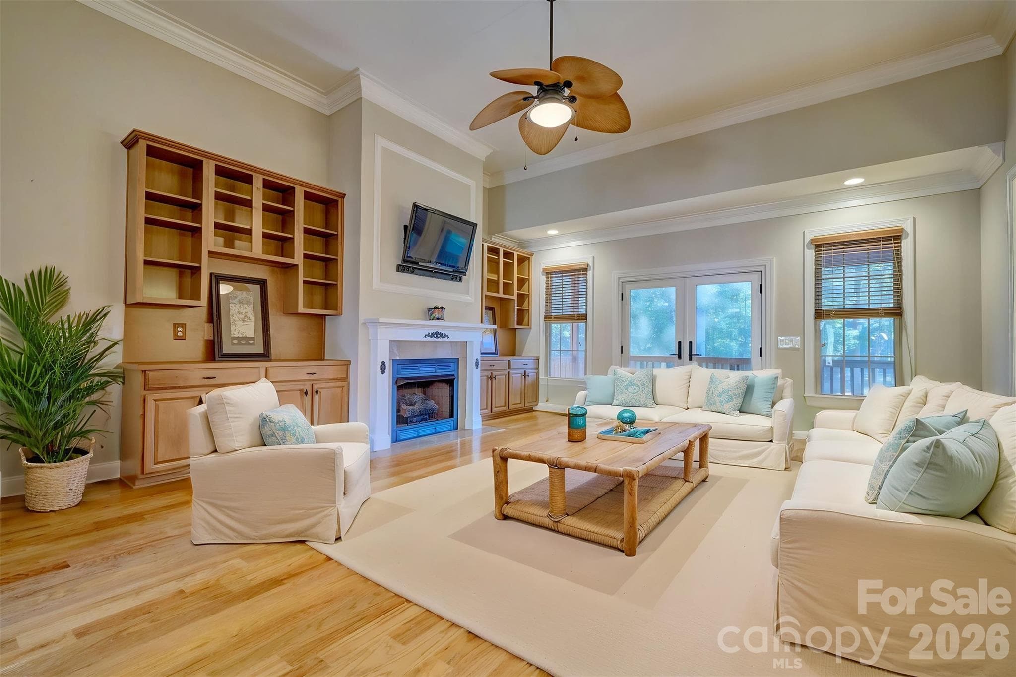 Virtually stage great room - 225 Highland Forest Drive, Lake Wylie