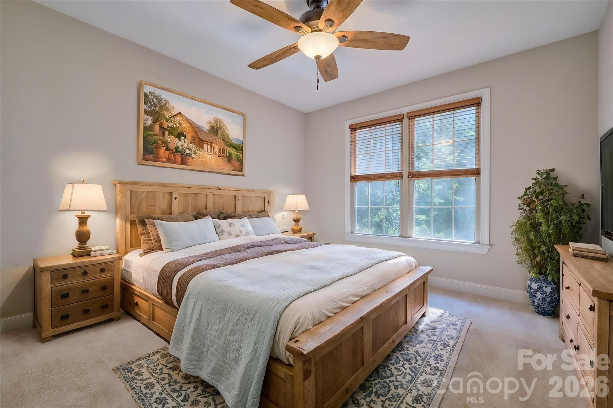 Virtually staged bedroom 2 - 225 Highland Forest Drive, Lake Wylie