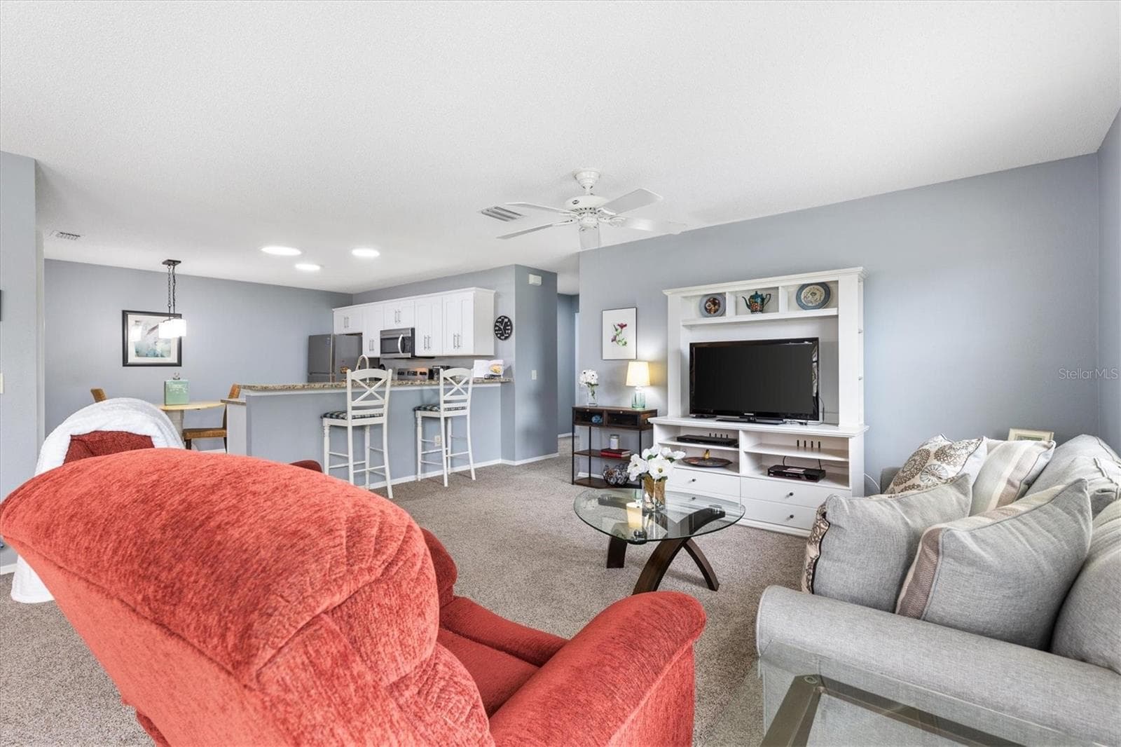 OPEN CONCEPT LIVING ROOM & KITCHEN,DINING ROOM - 1234 EAGLE RIDGE DR, THE VILLAGES