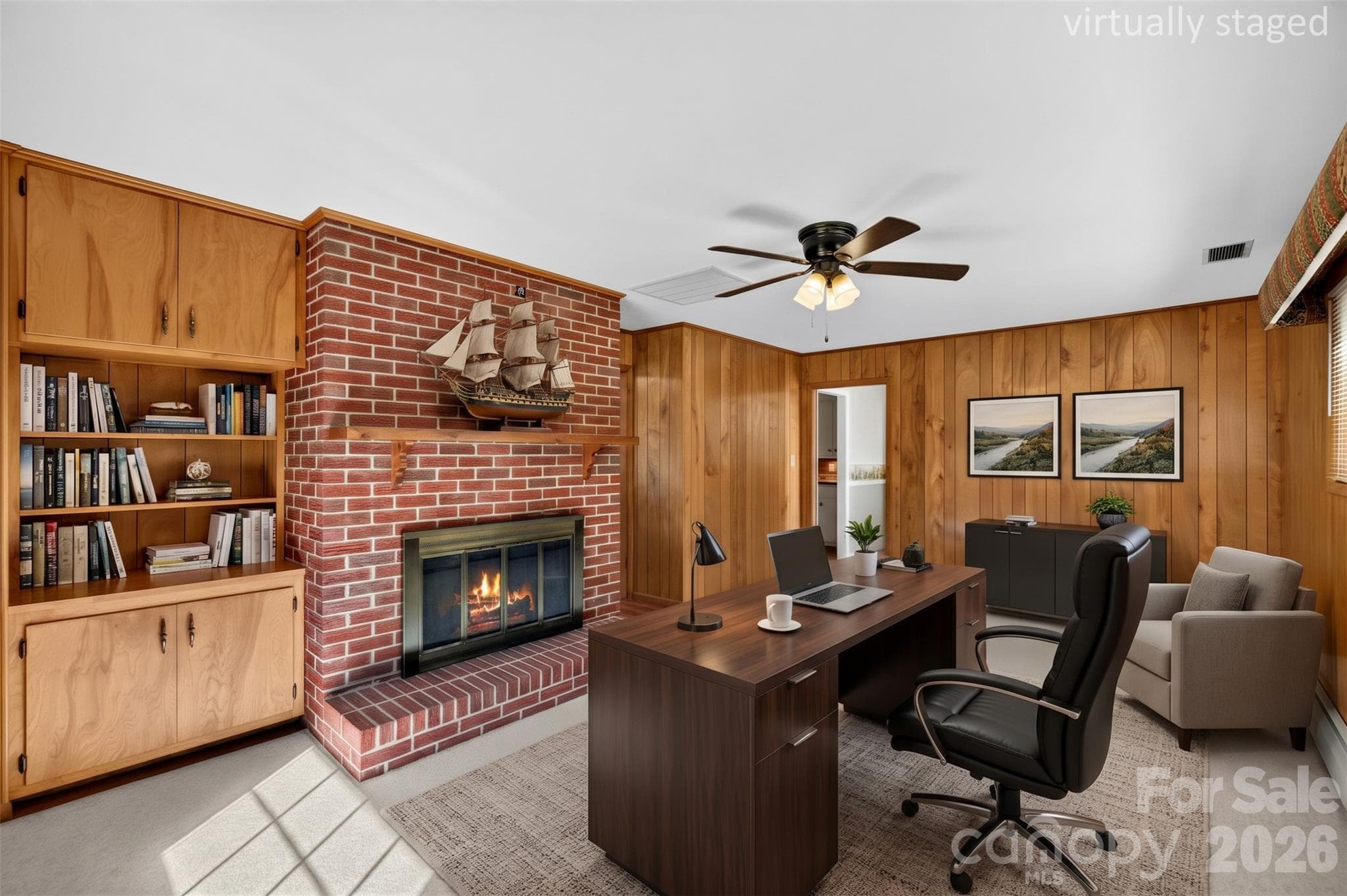 Den/office virtually staged - 1007 Woodland Street SE, Valdese