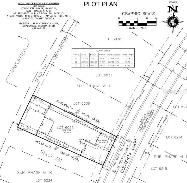 14931 Contenta Loop Plot Plan - 14931 CONTENTA LOOP, LAKEWOOD RANCH