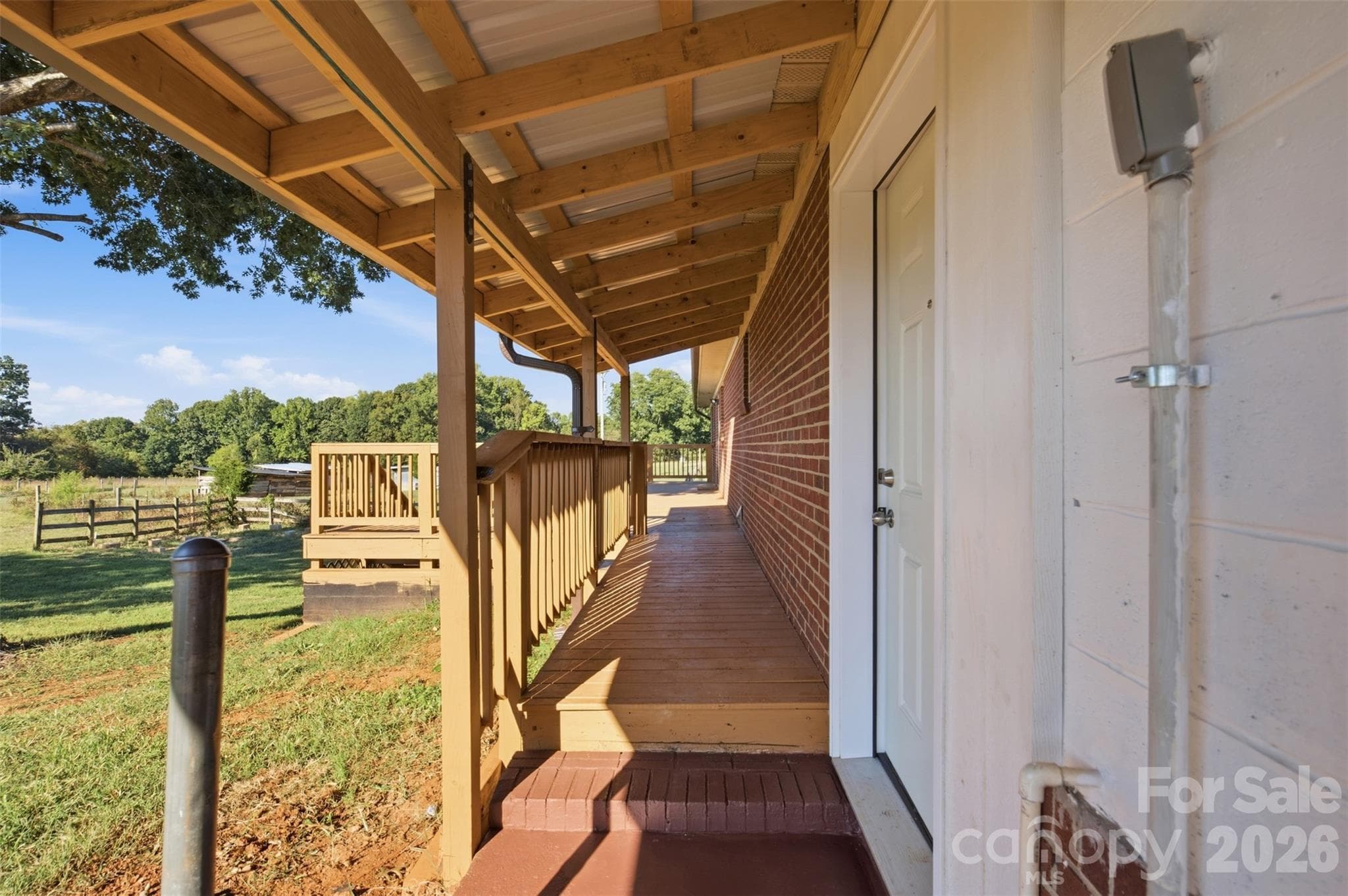 View of porch for private entrance multi generational living - 3881 Summerow Road, Maiden