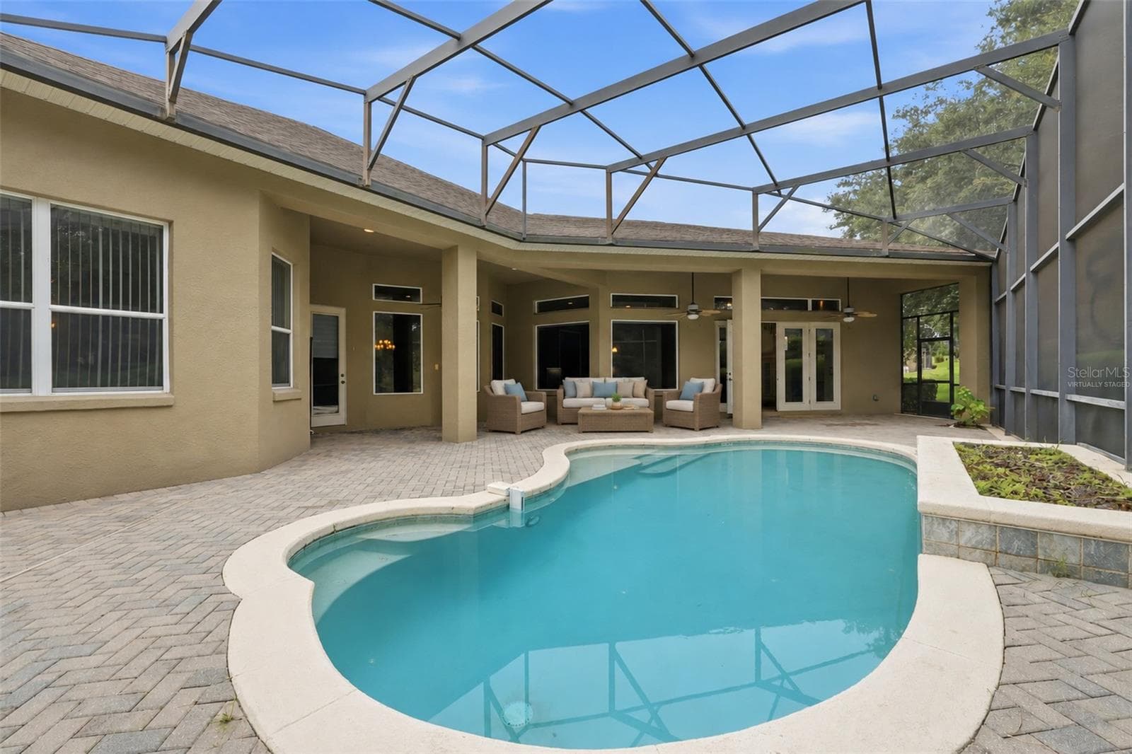 Virtually Staged Lanai - 17535 COBBLESTONE LN, CLERMONT