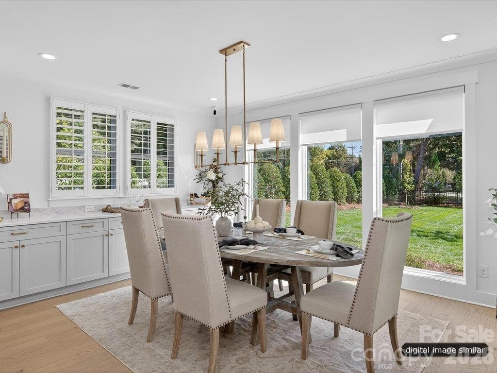 Dining Room adjacent to Kitchen - 305 Weddington Grove Lane, Weddington