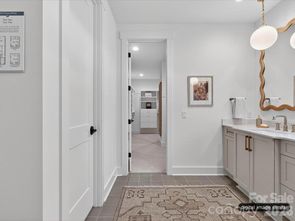 Entry leading to His & Her Closets - 305 Weddington Grove Lane, Weddington