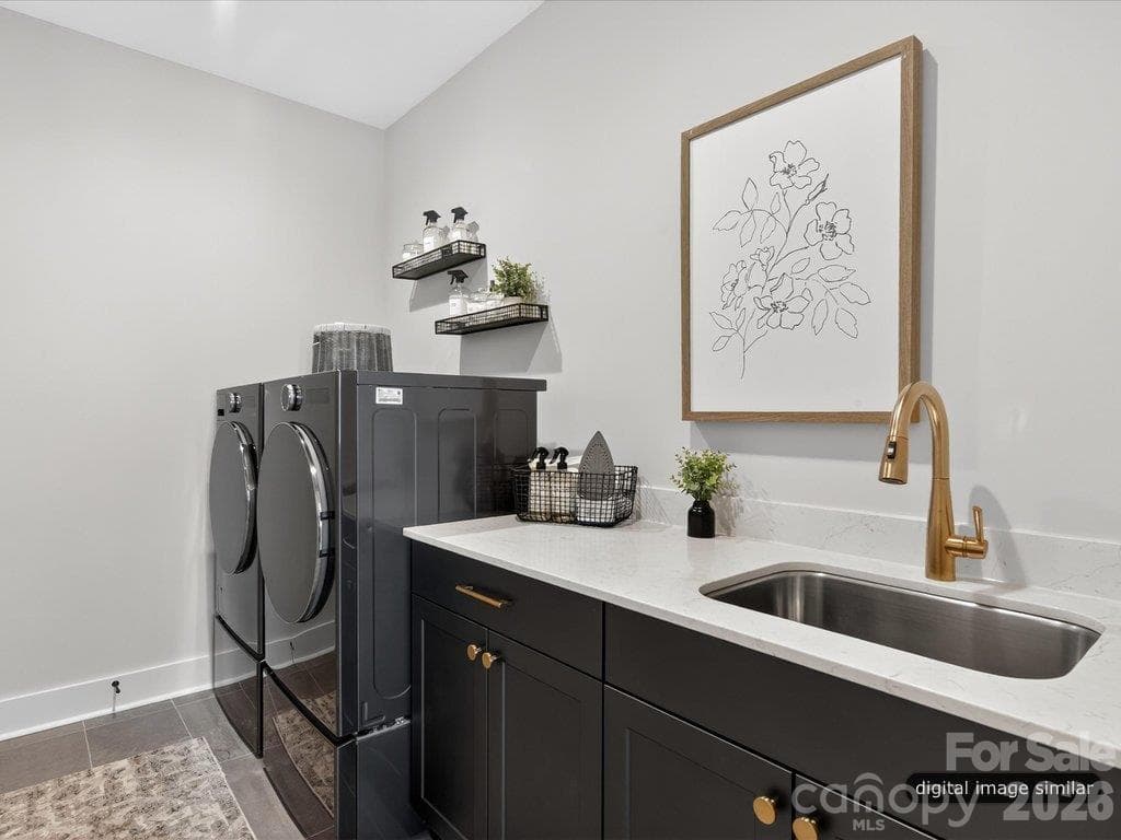 Upstairs Laundry Room - 305 Weddington Grove Lane, Weddington