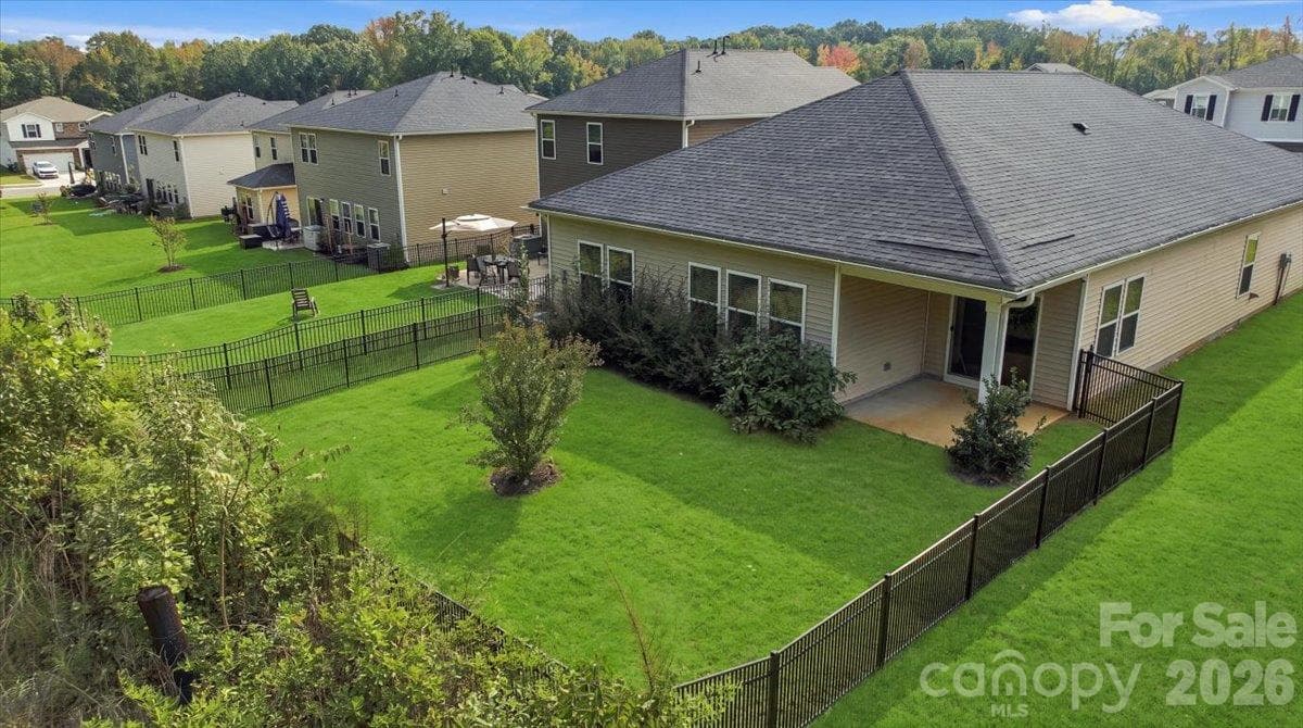 Fenced backyard with no back neighbors - 151 Bird Dog Drive, Mooresville
