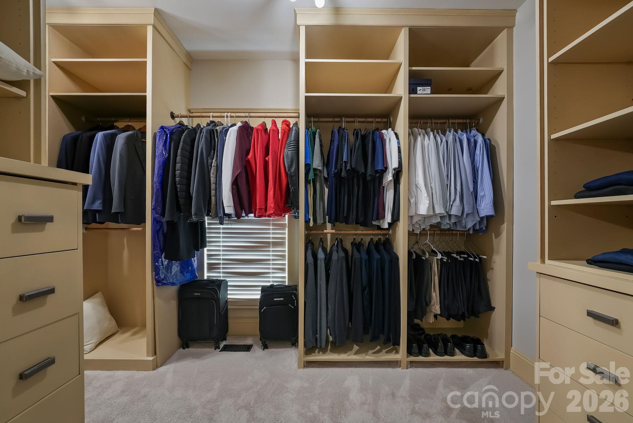 Walk-in closet with custom built-ins - 268 Milford Circle, Mooresville