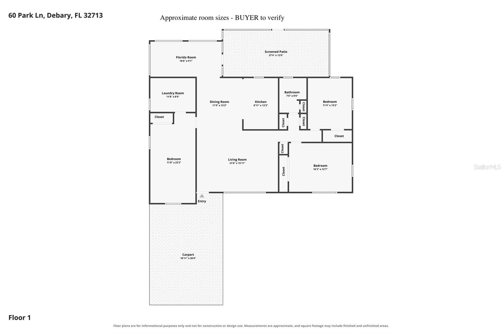 Single Family Residence at 60 PARK LN, DEBARY, photo 12 of 59