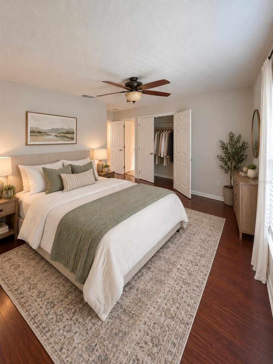 Master Room virtual staging - 4996 TOWN TER N, KISSIMMEE