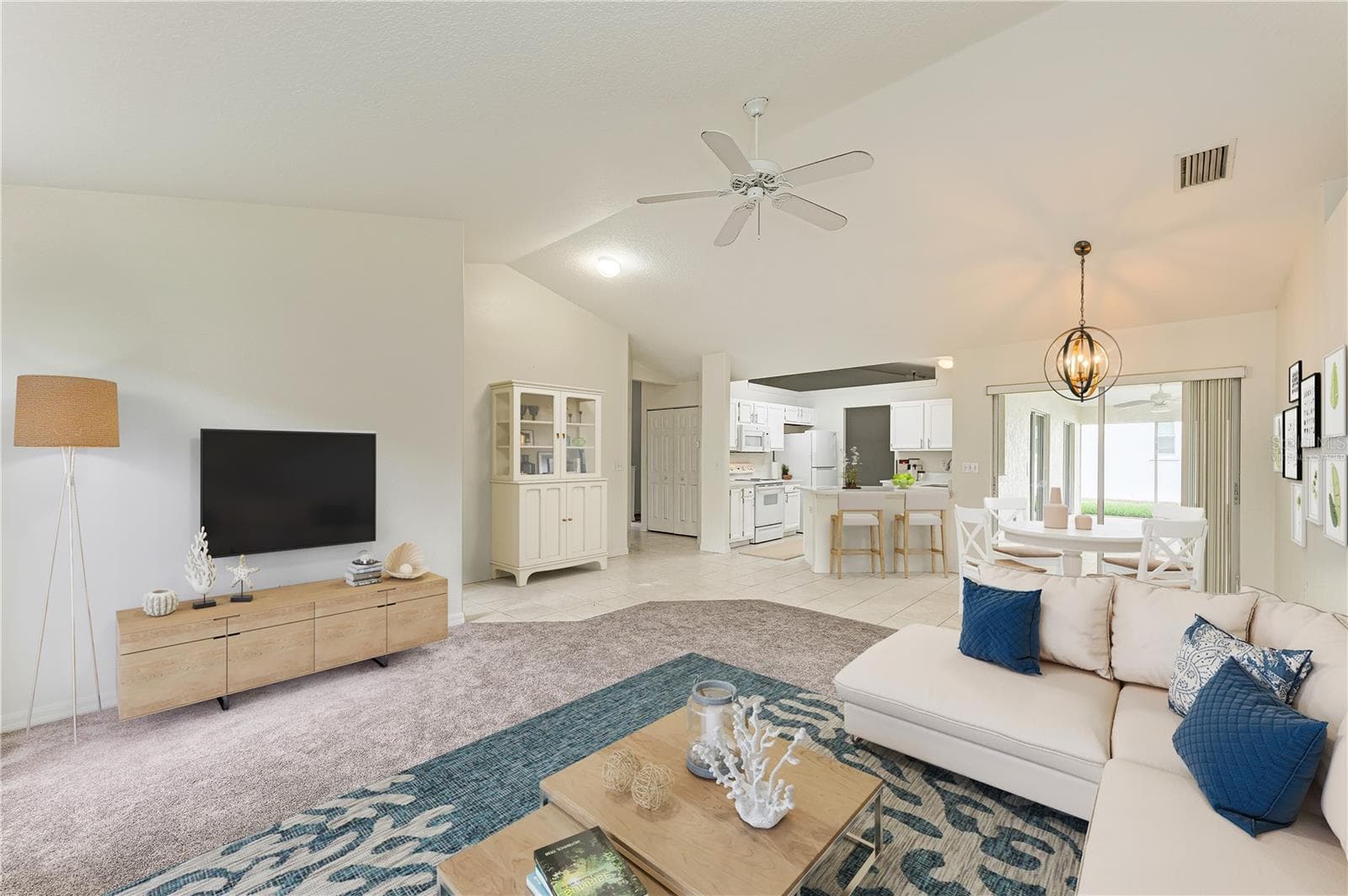 Virtually staged Family Room - 3213 45TH AVE E, BRADENTON